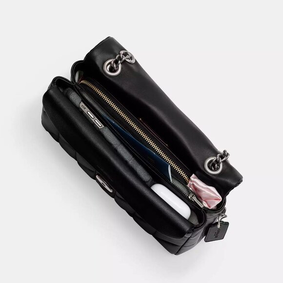 COACH Tabby Shoulder Bag 26 With Pillow Quilting CP150 BLACK / SILVER - Picture 10 of 16